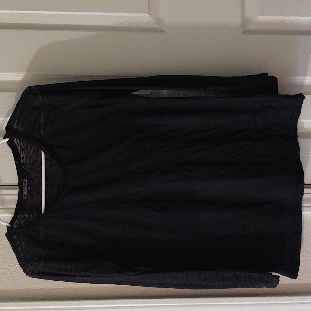 Women's Black Animal Print Shirt XL